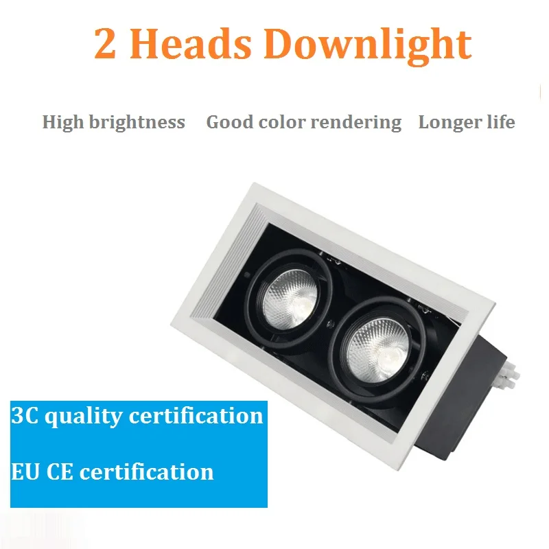 LukLoy 2 Heads COB Grille Lights Home Shopping Mall Large Office Lighting Hotel Square Spotlight Embedded Modern DownLights
LukLoy 2 Heads COB Grille Lights Home Shopping Mall Large Office Lighting Hotel Square Spotlight Embedded Modern DownLights