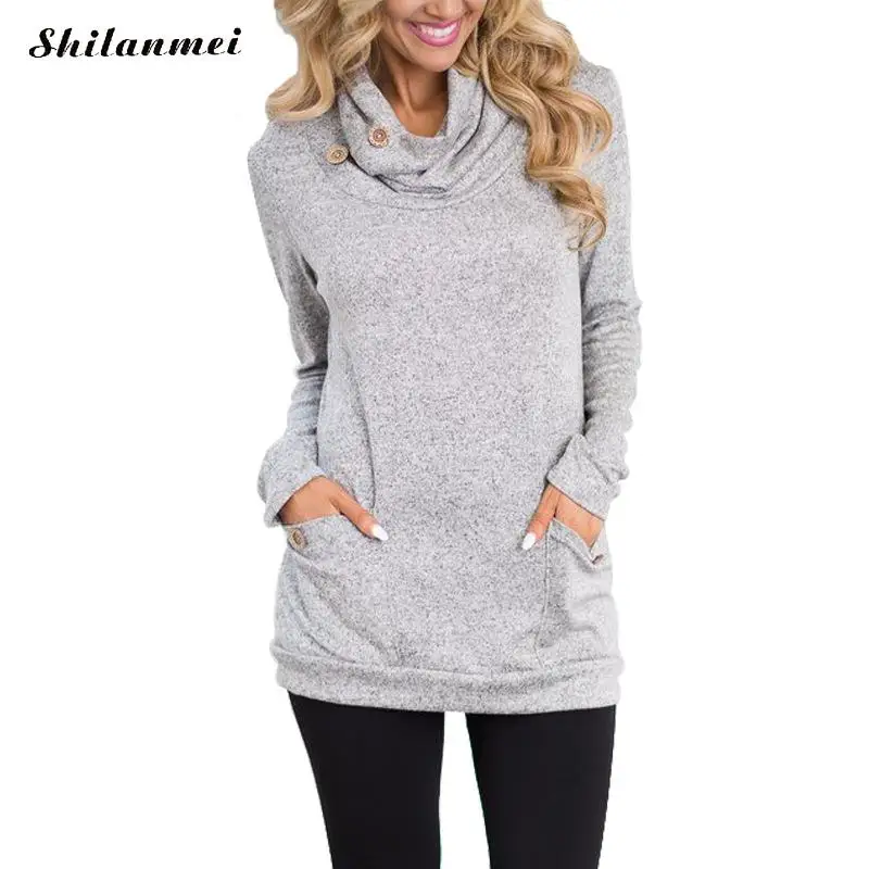 Fashion Autumn Winter Pullover Hot 2019 Long Sleeve Hoodies Women Sweatshirts Solid Pockets Female Casual Warm Sweatshirts Tops
Fashion Autumn Winter Pullover Hot 2019 Long Sleeve Hoodies Women Sweatshirts Solid Pockets Female Casual Warm Sweatshirts Tops