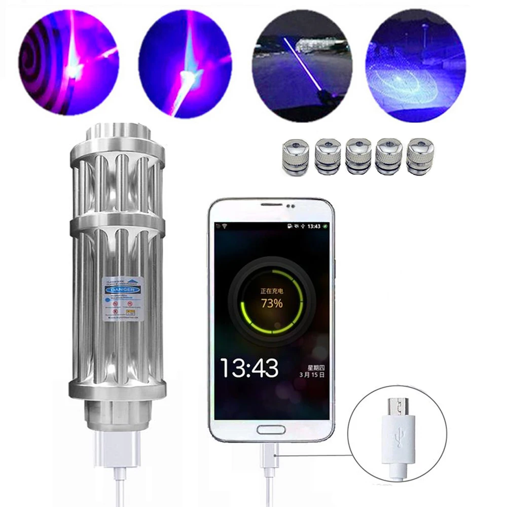 High Power USB charging Blue Laser Pointer Torch 450nm 10000m Focusable Laser sight Flashlight burn match candle lit cigarette
High Power USB charging Blue Laser Pointer Torch 450nm 10000m Focusable Laser sight Flashlight burn match candle lit cigarette
