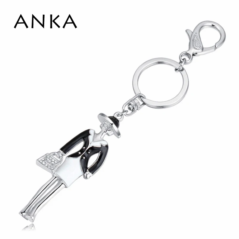 

ANKA Fashion Lady Figure Crystal Key Chain With Lucite Plated Gift For Women Nickel free lead free CE #123520