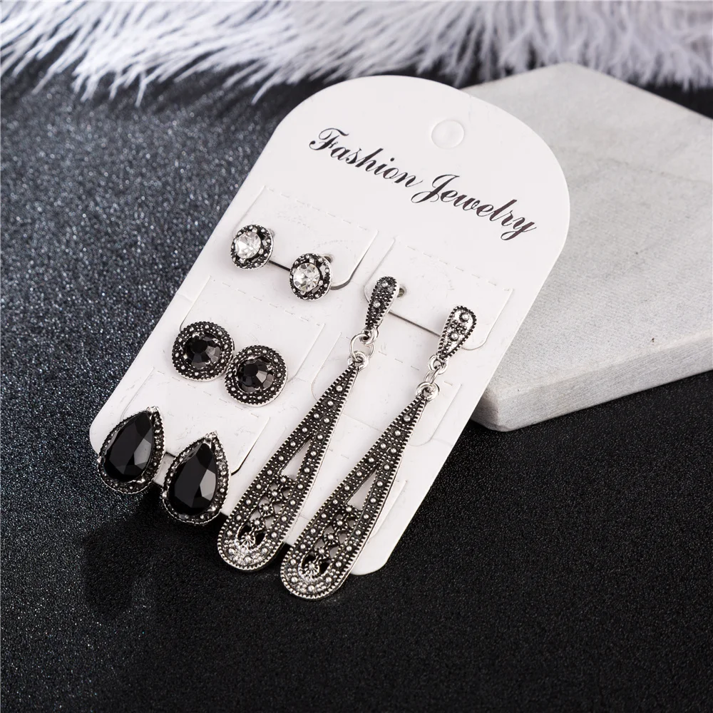 WNGMNGL 4 Pairs/Set Vintage Stud Earrings Simple Antique Silver Color Geometric Earrings Set For Women Charm Fsahion Ear Jewelry
WNGMNGL 4 Pairs/Set Vintage Stud Earrings Simple Antique Silver Color Geometric Earrings Set For Women Charm Fsahion Ear Jewelry