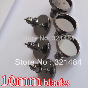 gunmetal black 200pcs 10mm earring cabochon cameo setting earring blanks post with stoppers studs diy jewelry making findings
gunmetal black 200pcs 10mm earring cabochon cameo setting earring blanks post with stoppers studs diy jewelry making findings