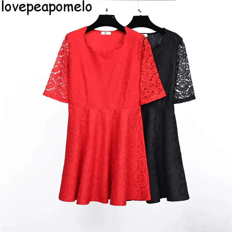 Women's 2018 Spring And Summer Large Size Lace Five-Point Sleeve Hollow Sexy Dress Fashion Slim Long Women's Lace Dress 4XL D179
Women's 2018 Spring And Summer Large Size Lace Five-Point Sleeve Hollow Sexy Dress Fashion Slim Long Women's Lace Dress 4XL D179