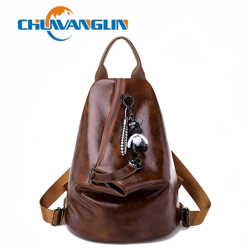 Chuwanglin винтажный кожаный рюкзак для женщин рюкзаки mochila feminina противокражный