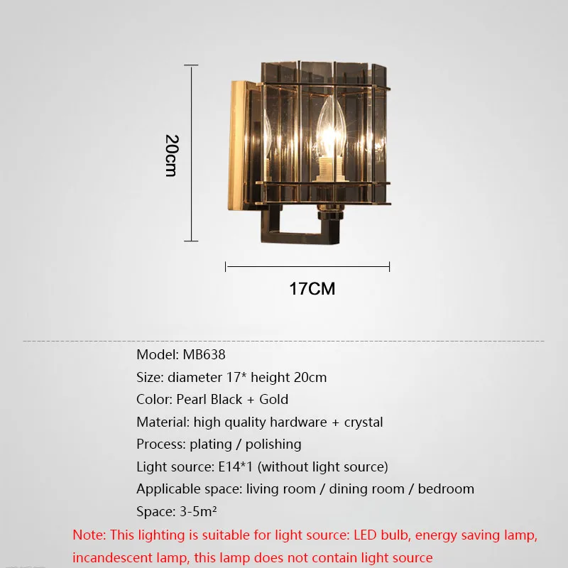 Luxury Modern Lustre Gray Glass Crystal Led Wall Lamp Plate Metal Wall Lamp Luminaire Lamparas For Indoor Lighting
Luxury Modern Lustre Gray Glass Crystal Led Wall Lamp Plate Metal Wall Lamp Luminaire Lamparas For Indoor Lighting