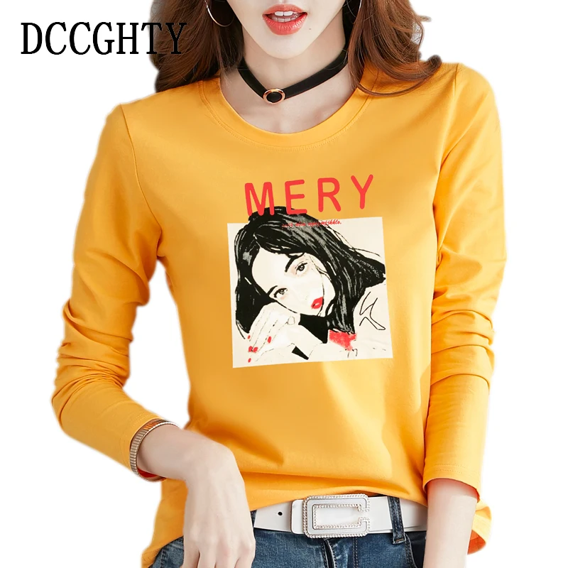 Modis Harajuku Print White Tees Shirts Femme Spring 2019 Women tshirts Long Sleeve Casual Top Cotton Bottoming Female T-shirt
Modis Harajuku Print White Tees Shirts Femme Spring 2019 Women tshirts Long Sleeve Casual Top Cotton Bottoming Female T-shirt