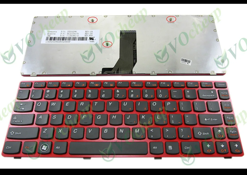 New Laptop Keyboard for Lenovo G480 G480A G485 Black key Red frame US Version - V-116920WS1-US
New Laptop Keyboard for Lenovo G480 G480A G485 Black key Red frame US Version - V-116920WS1-US