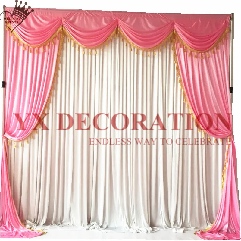 ICE SILK Wedding Backdrop Curtain Photo Booth With Edge Tassel Swag Drape Valance Ice Silk Event Banquet Decoration
ICE SILK Wedding Backdrop Curtain Photo Booth With Edge Tassel Swag Drape Valance Ice Silk Event Banquet Decoration