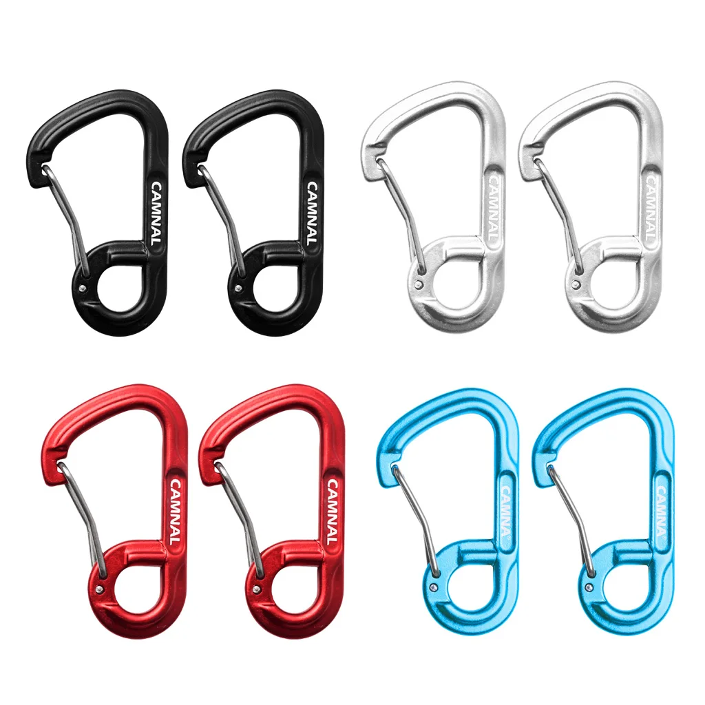 2Pcs Lightweight Aluminum Alloy 8 Type Carabiner Clip Keychain Quick Release Spring Hook Camping Tent Hiking Pole Accessories
2Pcs Lightweight Aluminum Alloy 8 Type Carabiner Clip Keychain Quick Release Spring Hook Camping Tent Hiking Pole Accessories