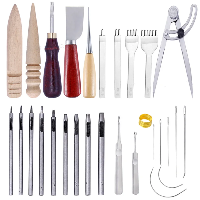 29pcs/set Leather Craft Hand Tools Kit For Hand Stitching Sewing Stamping DIY Tool Set
29pcs/set Leather Craft Hand Tools Kit For Hand Stitching Sewing Stamping DIY Tool Set