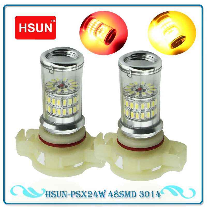 HSUN 2pcs Super Bright White 48SMD High Power 5202 5201 2504 PSX24W H16 LED Bulbs For Daytime Running Lights (DRL) or Fog Lamps
HSUN 2pcs Super Bright White 48SMD High Power 5202 5201 2504 PSX24W H16 LED Bulbs For Daytime Running Lights (DRL) or Fog Lamps