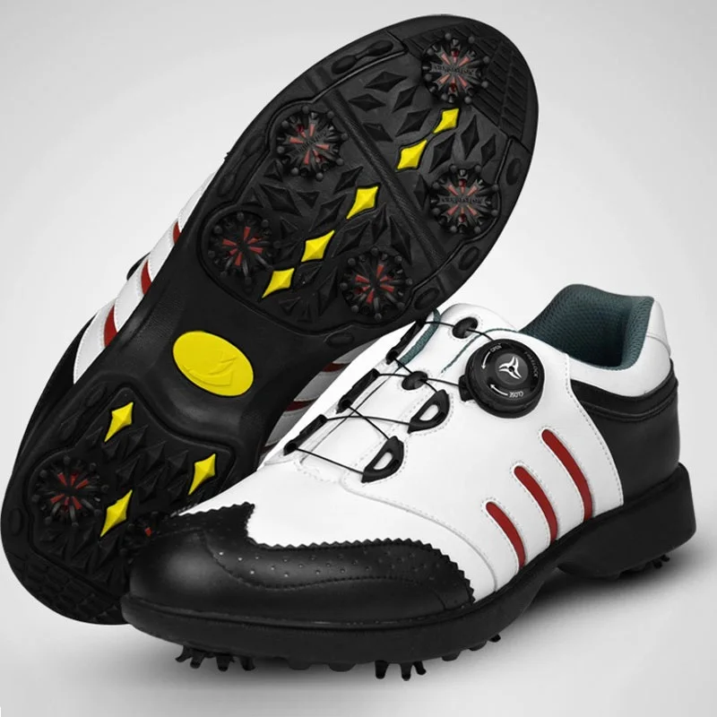 Mens Movable Nail Skidproof Golf Shoes Mens Genuine Leather Breathable Professional Golf Sneakers Knob Buckle Shoes D0608
Mens Movable Nail Skidproof Golf Shoes Mens Genuine Leather Breathable Professional Golf Sneakers Knob Buckle Shoes D0608