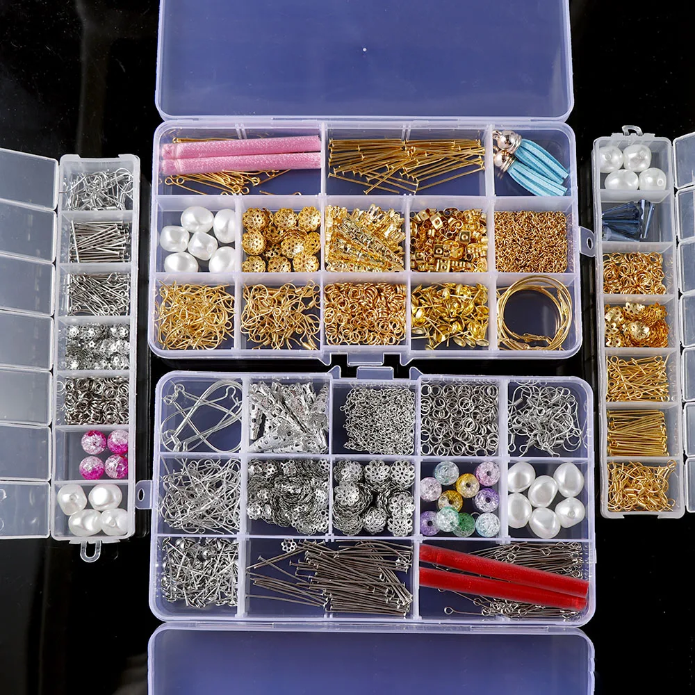 Mixed Style DIY Earring Findings Material Beads Cup Earring Hook Jump Ring Hook Pin Box Sets For Jewelry Making Findings
Mixed Style DIY Earring Findings Material Beads Cup Earring Hook Jump Ring Hook Pin Box Sets For Jewelry Making Findings