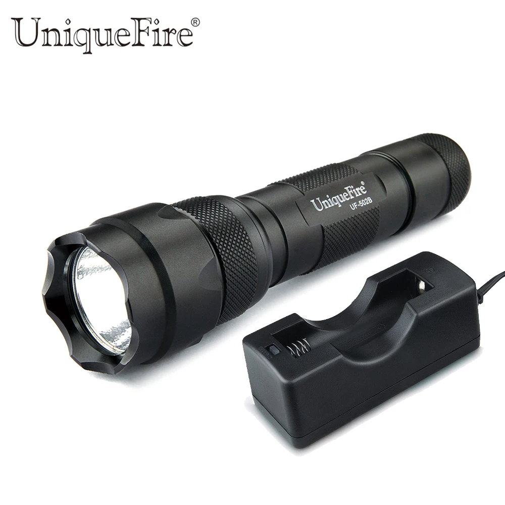 

New Free Shipping UV LED Flashlight 1 Mode 3W WF-502B 395-400nm Torch Light+Charger For Searching Camping Range Tounderwater