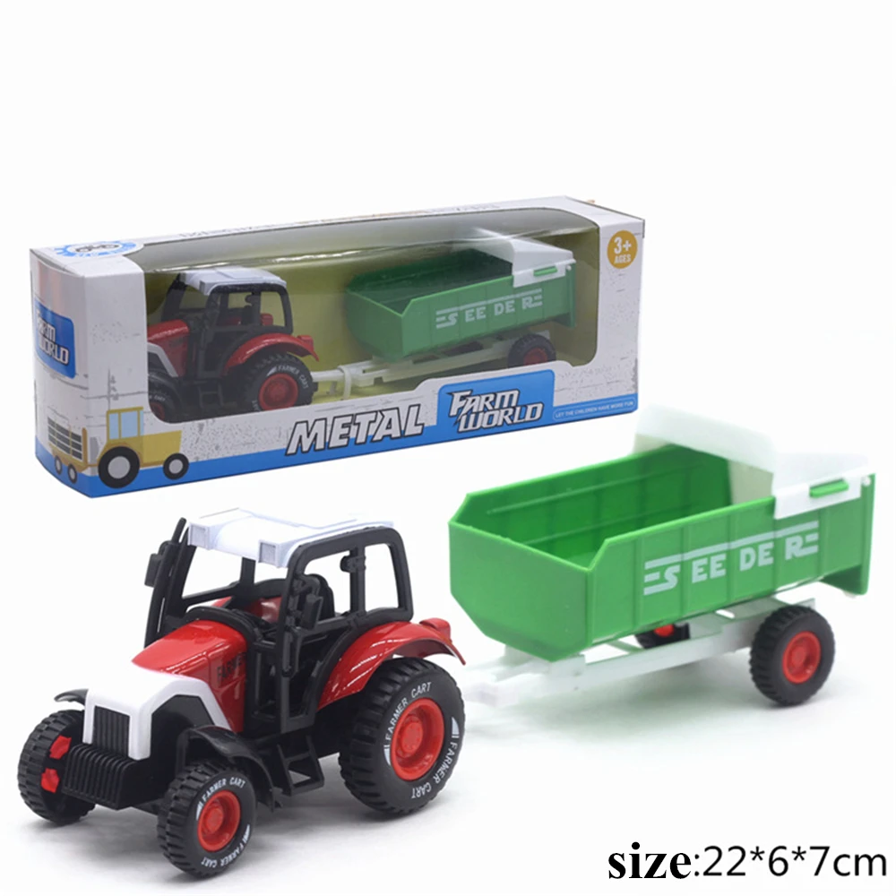 Фермерский трактор 4 стиля модель автомобиля из сплава игрушечный инженерный