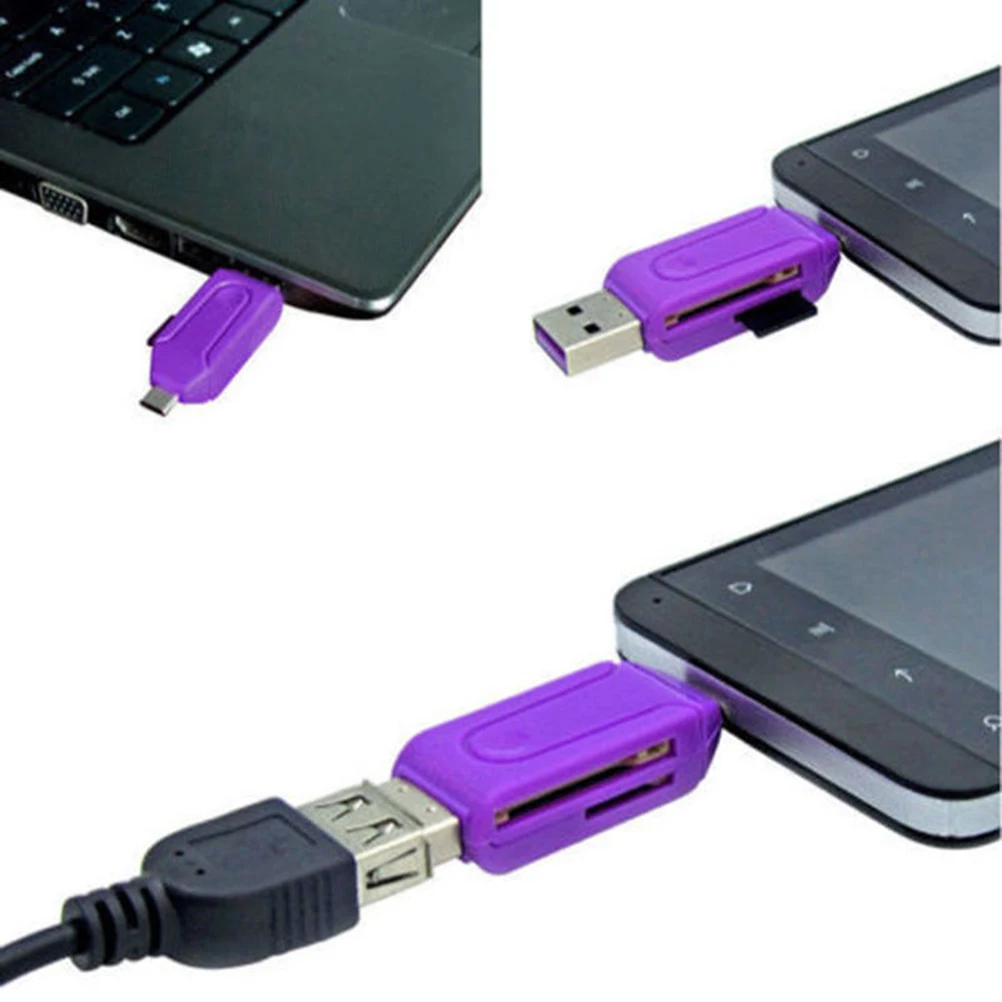 for Android PC 2in1 Micro USB OTG Card Reader Universal USB TF/SD Card Reader Phone Extension Headers Micro SD Card Adapter
for Android PC 2in1 Micro USB OTG Card Reader Universal USB TF/SD Card Reader Phone Extension Headers Micro SD Card Adapter