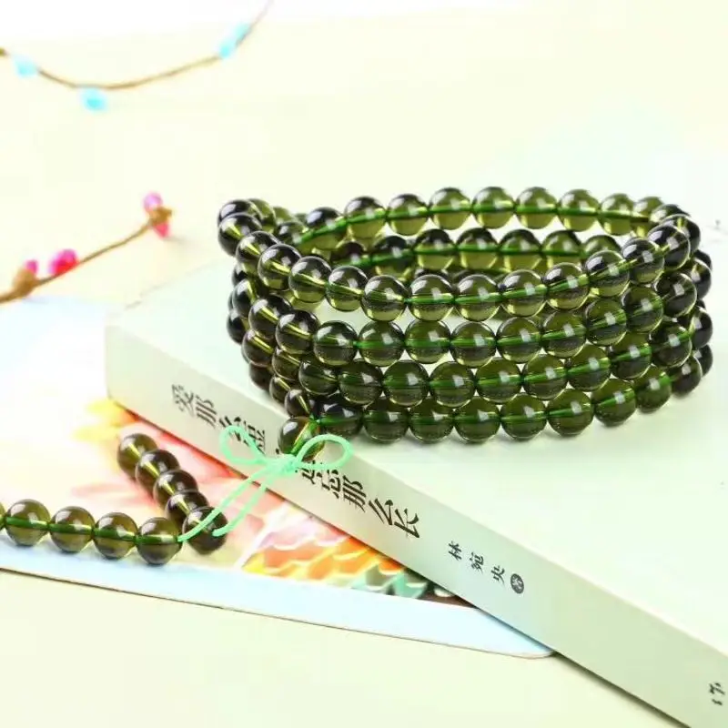 Natural Quality Goods Czekh Meteorite Bracelet Hand String Glass Green Meteorite 108 A Beads Fund Multi-storey Bracelet 8mm
Natural Quality Goods Czekh Meteorite Bracelet Hand String Glass Green Meteorite 108 A Beads Fund Multi-storey Bracelet 8mm