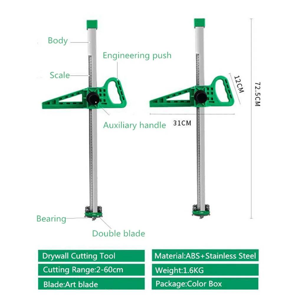 Art knife Manual Gypsum Board Cutter Hand Push Drywall Artifact Tool 20-600mm Cutting Cut
Art knife Manual Gypsum Board Cutter Hand Push Drywall Artifact Tool 20-600mm Cutting Cut
