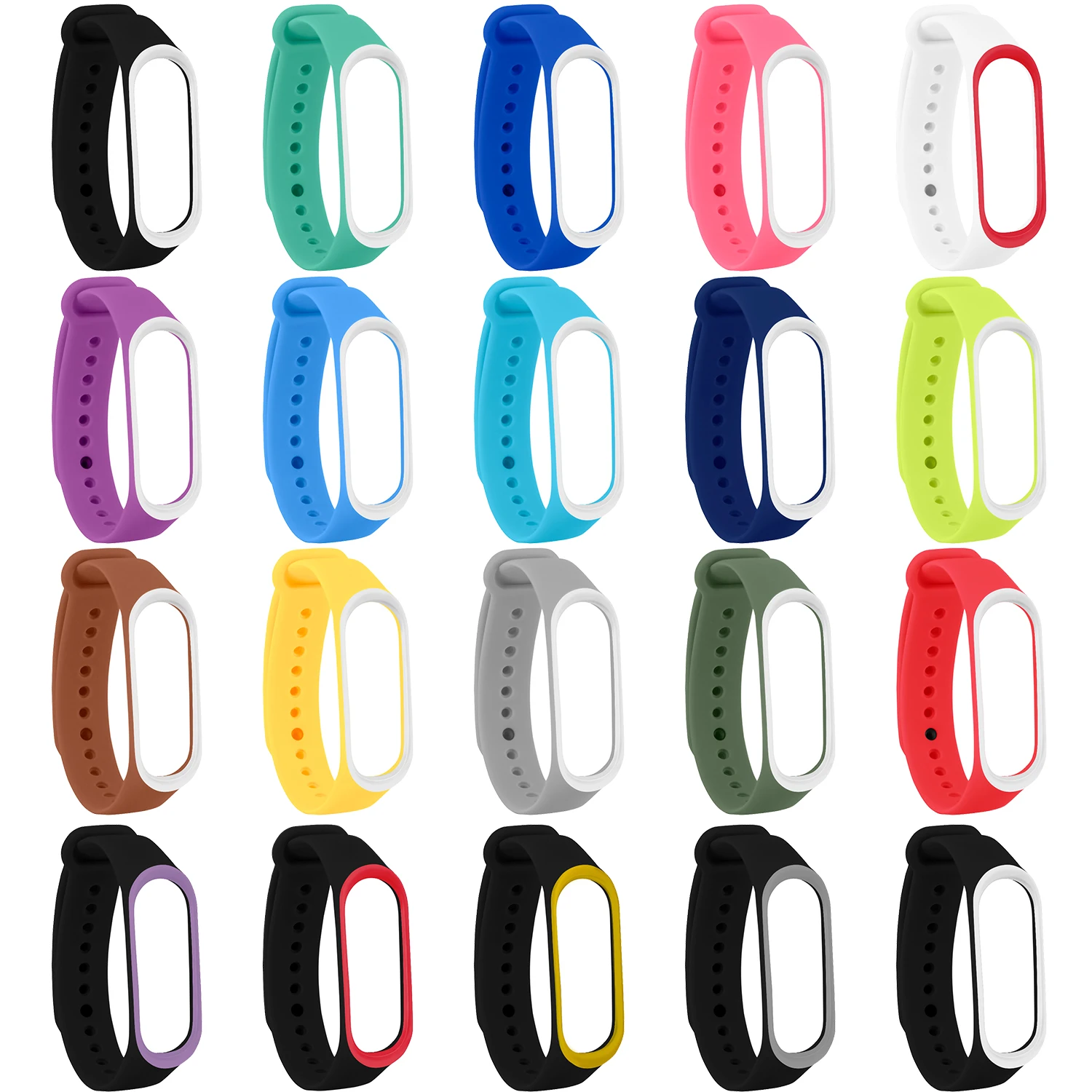 Двойной Цветной силиконовый ремешок AKBNSTED для Xiaomi Miband 3, 5 шт., спортивный ремешок, Сменные аксессуары для смарт-часов Mi Band 3
Двойной Цветной силиконовый ремешок AKBNSTED для Xiaomi Miband 3, 5 шт., спортивный ремешок, Сменные аксессуары для смарт-часов Mi Band 3