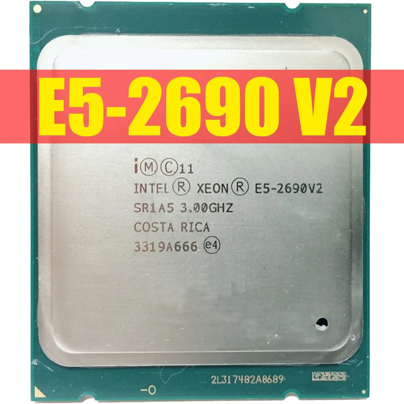 Процессор Intel Xeon E5 2690 V2 cpu 3 0G LGA2011 десять ядер серверный процессор e5 2690V2 Формальное