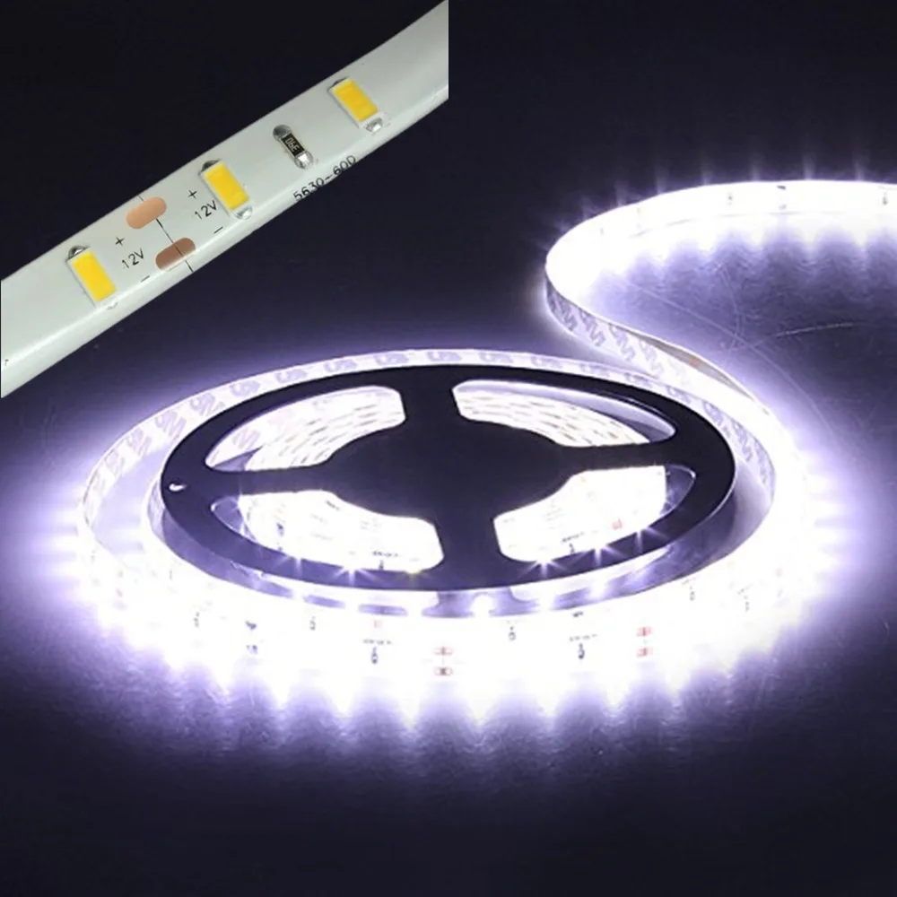 

Led Strip Light 5630 5730 Waterproof 12V Flexible Tape 5m Natural White 4000K Cold White Warm White 3000K 6500K Red Green Blue