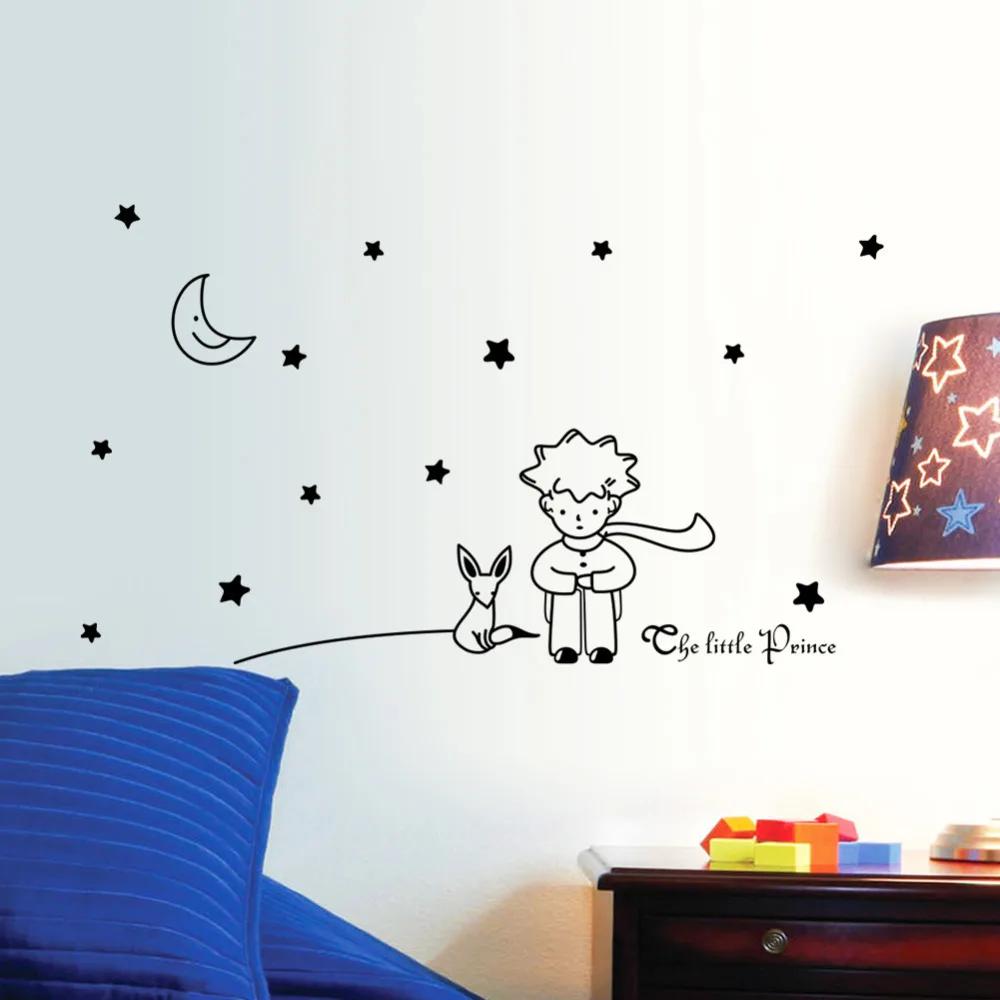 Фото Популярная книга сказка Маленький принц с лисой луной звездой настенные(Aliexpress на русском)