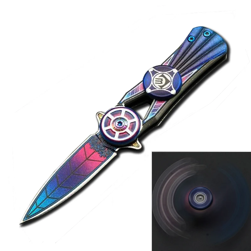 DuoClang Hand Spinner & Folding Knife 3D Printing Color Blade 440 Steel Knives Finger Spinner Metal Toy Hot Freeshipping
DuoClang Hand Spinner & Folding Knife 3D Printing Color Blade 440 Steel Knives Finger Spinner Metal Toy Hot Freeshipping