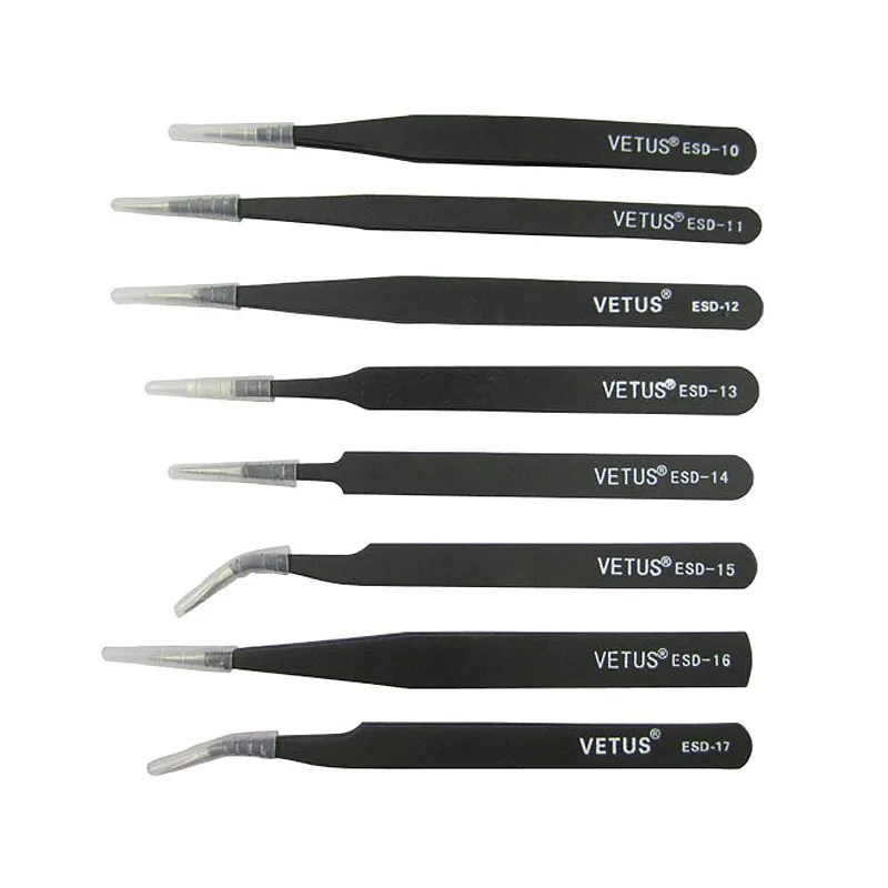 8pcs per lot bga antistatic tweezers for bga repair bga accessories VETUS tweezers esd
8pcs per lot bga antistatic tweezers for bga repair bga accessories VETUS tweezers esd