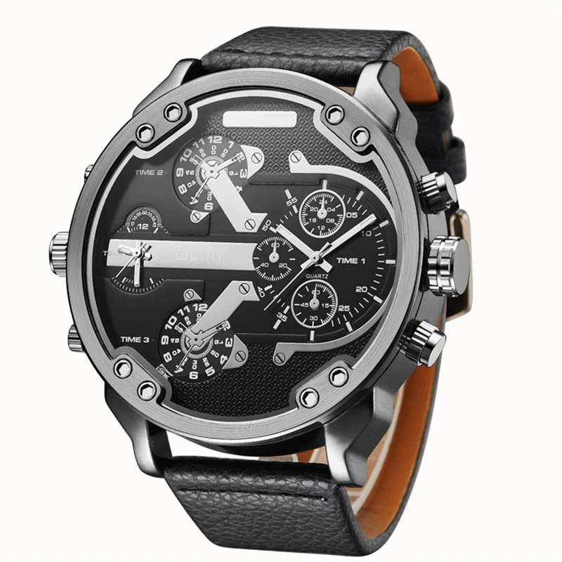 Oulm 3548 Super Big Watch Male Two Time Zone Quartz Wristwatch Leather Strap Luxury Brand Men's Watches dropshipping
Oulm 3548 Super Big Watch Male Two Time Zone Quartz Wristwatch Leather Strap Luxury Brand Men's Watches dropshipping