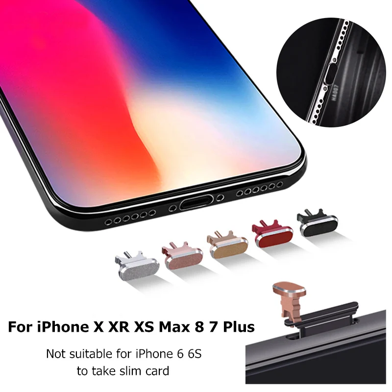 USB-порт для зарядки + лоток Sim-карты алюминиевая противопылевая заглушка iPhone 5