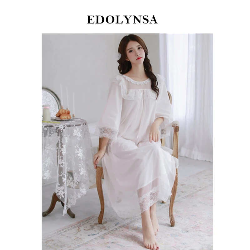 Sleepwear Women Set Lace Gown Long Robe Soft Sleep Shirt Dress For Night Western Wear Plus Size Nightgowns Vintage Clothing H645
Sleepwear Women Set Lace Gown Long Robe Soft Sleep Shirt Dress For Night Western Wear Plus Size Nightgowns Vintage Clothing H645