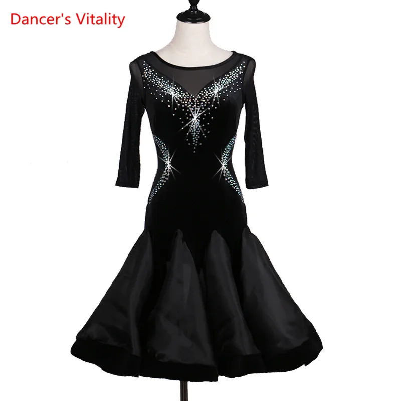 2017 Custom made Long sleeves diamonds Latin Dance Dress Women Ballroom Dancing Dresses Latin Dance Costume Latin Dresses
2017 Custom made Long sleeves diamonds Latin Dance Dress Women Ballroom Dancing Dresses Latin Dance Costume Latin Dresses