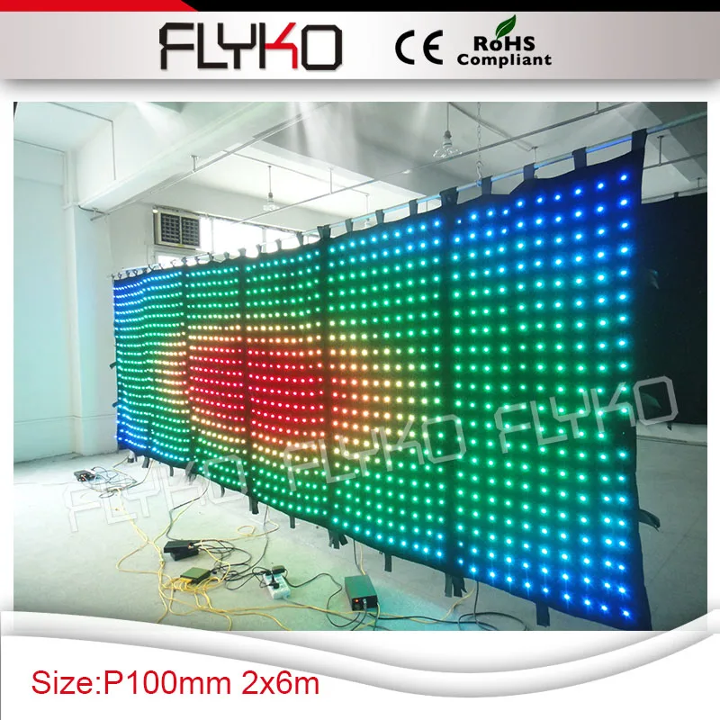 P10cm flash, анимация и т. Д., текст, функция видео дисплея 2x6 м Светодиодная гибкая видеозанавеска из Китая
P10cm flash, анимация и т. Д., текст, функция видео дисплея 2x6 м Светодиодная гибкая видеозанавеска из Китая
