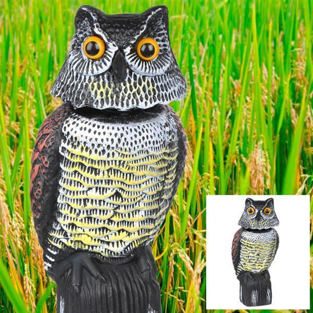 2pcs Large Realistic Owl Decoy W/ Rotating Head Bird Crow Scarer Scarecrow Pest Control Products
2pcs Large Realistic Owl Decoy W/ Rotating Head Bird Crow Scarer Scarecrow Pest Control Products