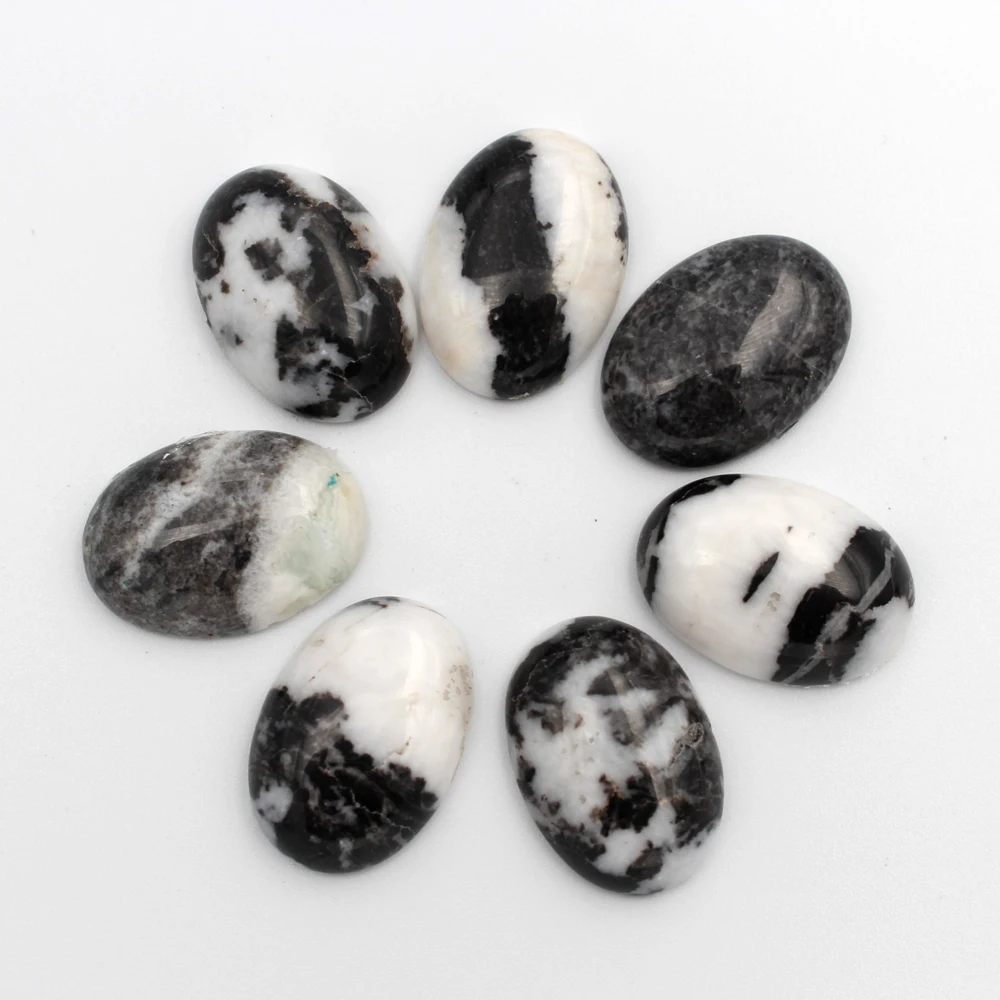 13x18mm 18x25mm Black White Zebra stone Dome Oval Cabochon stone Flat Back cabochons
13x18mm 18x25mm Black White Zebra stone Dome Oval Cabochon stone Flat Back cabochons