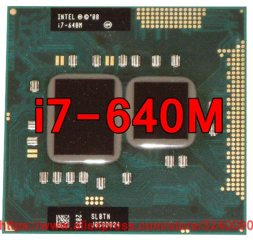 Оригинальный двухъядерный процессор lntel Core i7 640M 2 8 ГГц для ноутбука PGA988 SLBTN