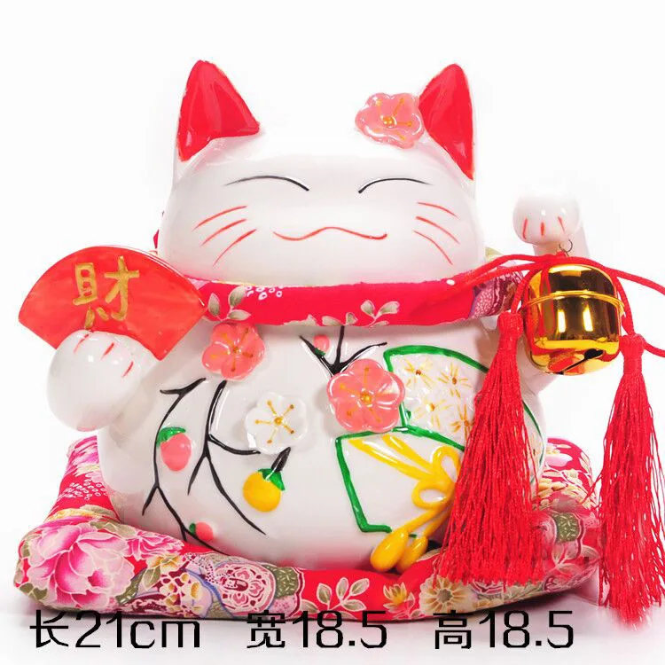 Ceramic flower cat fan Choi ornaments large piggy cat ornaments opening wedding gift special offer
Ceramic flower cat fan Choi ornaments large piggy cat ornaments opening wedding gift special offer