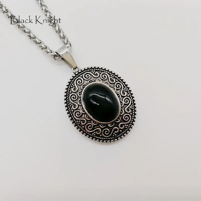 Black Knight Vintage silver color stainless steel Oval pendant necklace womens retro black stone oval necklace stylish BLKN0693
Black Knight Vintage silver color stainless steel Oval pendant necklace womens retro black stone oval necklace stylish BLKN0693