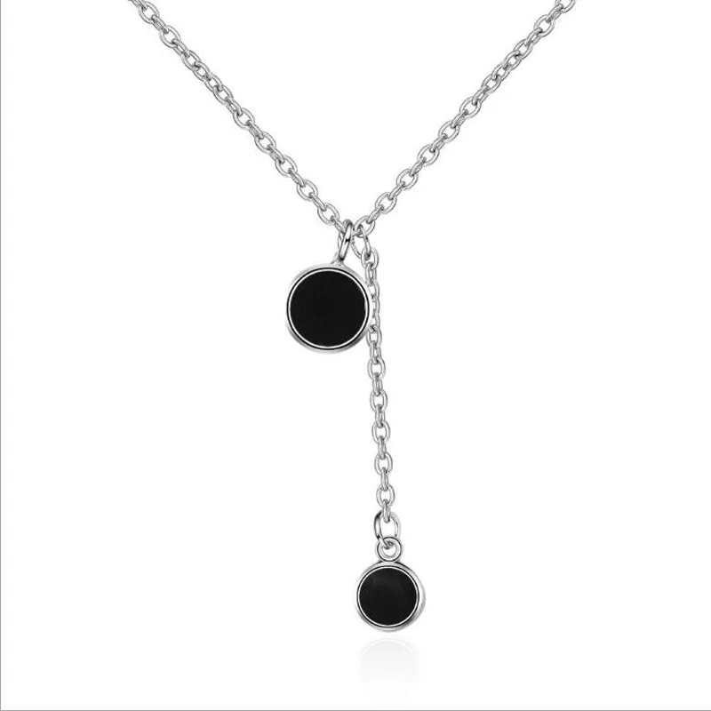 KOFSAC New Fashion 925 Silver Necklaces For Women Creative Drop Glaze Round Pendant Sweater Chain Necklace Choker Jewelry Gifts
KOFSAC New Fashion 925 Silver Necklaces For Women Creative Drop Glaze Round Pendant Sweater Chain Necklace Choker Jewelry Gifts