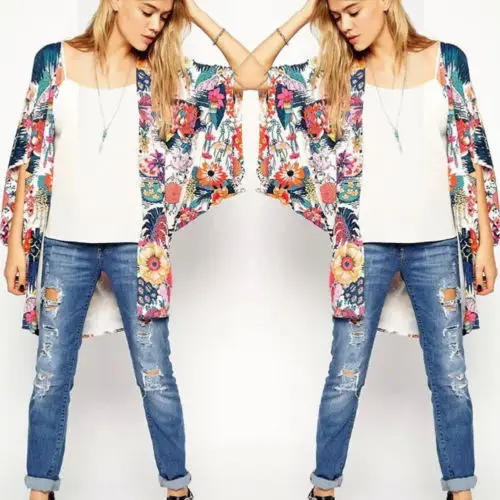 Women Floral Print Blouses Beach Shawl Kimono Boho Chiffon Tops Blouse Casual Summer Women Clothes
Women Floral Print Blouses Beach Shawl Kimono Boho Chiffon Tops Blouse Casual Summer Women Clothes