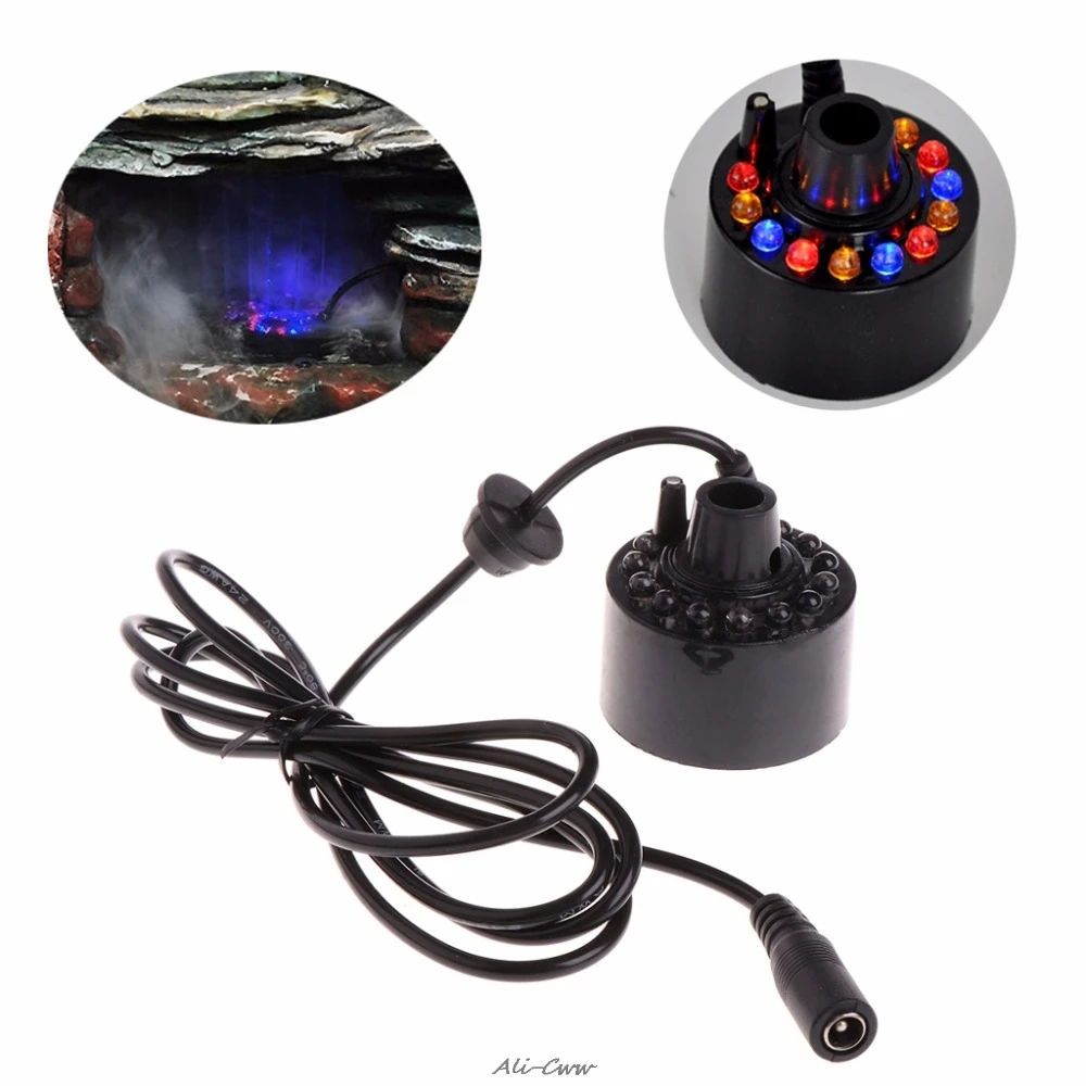 12 LED light Ultrasonic Mist Maker Fogger Water Fountain Pond Indoor Outdoor Aquarium Fish Tank Supplies New
12 LED light Ultrasonic Mist Maker Fogger Water Fountain Pond Indoor Outdoor Aquarium Fish Tank Supplies New