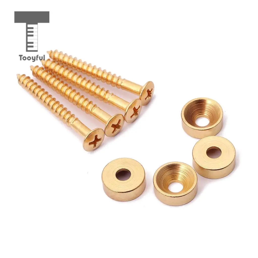 Tooyful Set of 4 Iron Guitar Bass Neck Joint Ferrules Bushings with Mounting Screws Musical Instrument Parts Golden
Tooyful Set of 4 Iron Guitar Bass Neck Joint Ferrules Bushings with Mounting Screws Musical Instrument Parts Golden