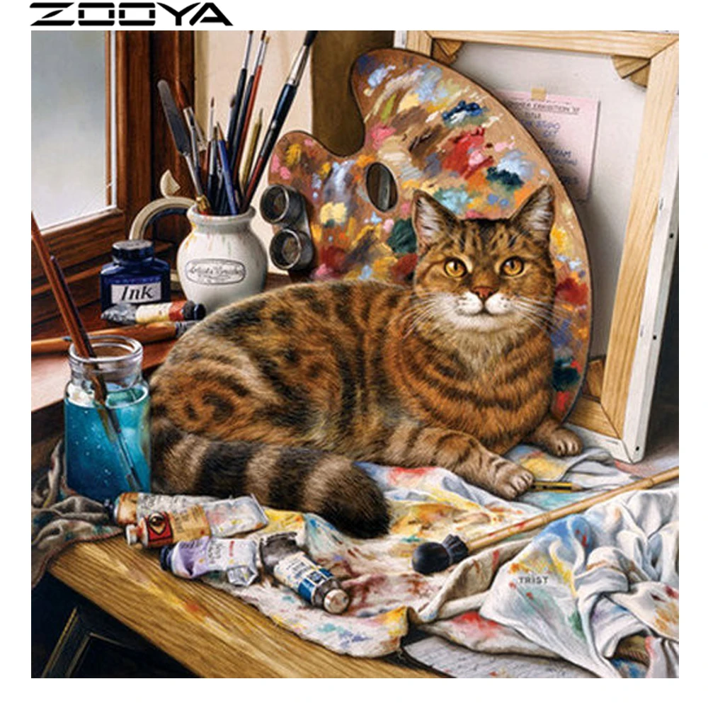 ZOOYA Diamond Embroidery Oil Painting Animal Cat 5d DIY Diamond Painting Embroidered With Rhinestones Cross-Stitch Kits R759
ZOOYA Diamond Embroidery Oil Painting Animal Cat 5d DIY Diamond Painting Embroidered With Rhinestones Cross-Stitch Kits R759