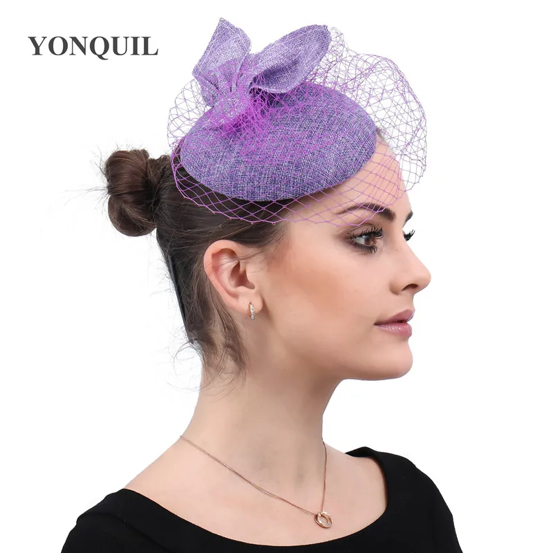 Lavender Wedding Party Imitation Sinamay Fascinators Hat With Veiling Hat For Kentucky Derby Races Event Headpiece NEW ARRIVAL
Lavender Wedding Party Imitation Sinamay Fascinators Hat With Veiling Hat For Kentucky Derby Races Event Headpiece NEW ARRIVAL
