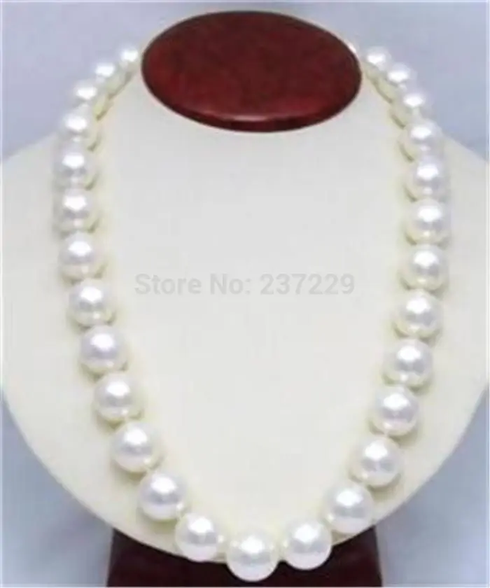 Оптовая цена реальная Доставка жемчужное круглое ожерелье с белыми жемчужинами