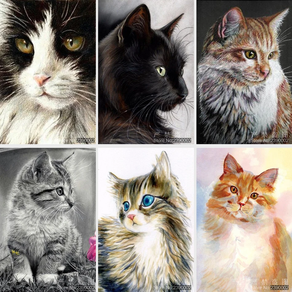 5D Diy Diamond Painting Cross Stitch Animal Diamond Embroidery Cute Cat Posters Full Diamond Mosaic Pictures Needlework
5D Diy Diamond Painting Cross Stitch Animal Diamond Embroidery Cute Cat Posters Full Diamond Mosaic Pictures Needlework