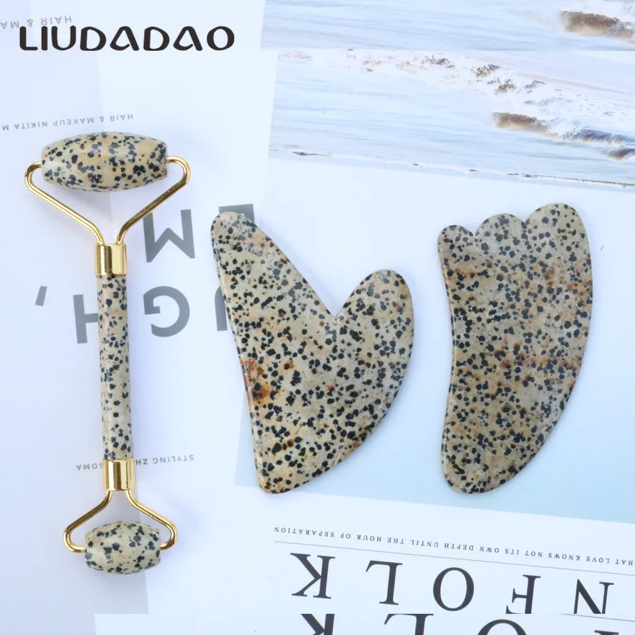 3Pcs Set Jade Massager Rollers Dalmation Jasper Beauty Guasha Wands Skin Care Smooth Stone Rollers For Women Health Relax Roller
3Pcs Set Jade Massager Rollers Dalmation Jasper Beauty Guasha Wands Skin Care Smooth Stone Rollers For Women Health Relax Roller