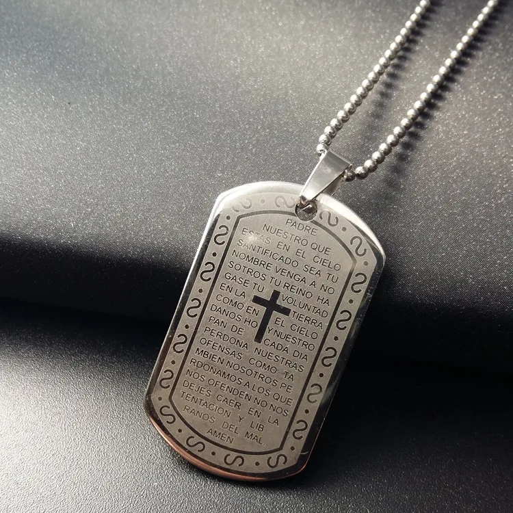 RONGQING 10pcs/lot wholesale cosplay Titanium steel Bible cross necklace 316L Stainless steel necklace for women Men Gift
RONGQING 10pcs/lot wholesale cosplay Titanium steel Bible cross necklace 316L Stainless steel necklace for women Men Gift