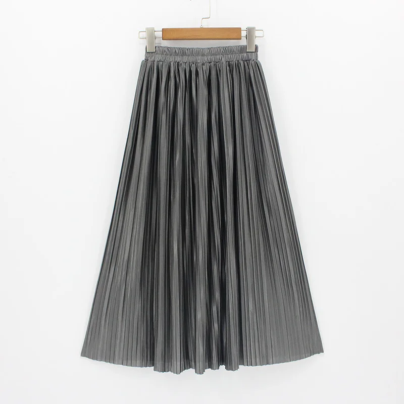 2018 New Women High Waist Pleated Maxi Skirt Fashion Bling Metallic Silk Korean Tutu Skirt Elastic Plus Size Long Skirts Saia
2018 New Women High Waist Pleated Maxi Skirt Fashion Bling Metallic Silk Korean Tutu Skirt Elastic Plus Size Long Skirts Saia