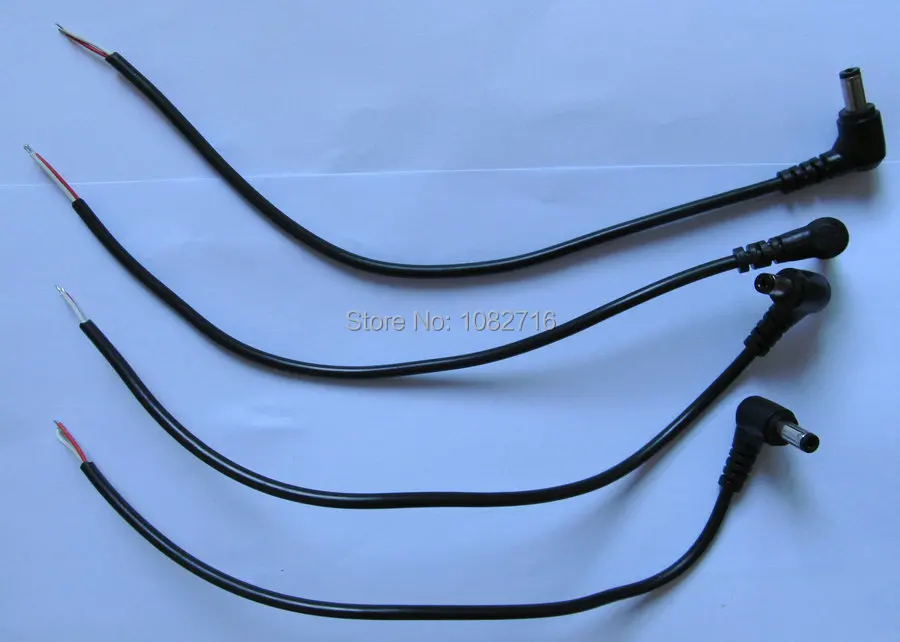20 шт. 22AWG DC одиночный наконечник разъем питания кабель 5 5x2 1 мм Мужской Угол